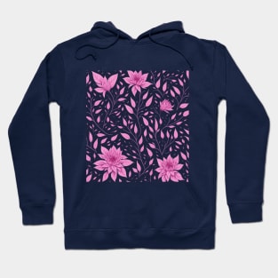 pink floral pattern design Hoodie